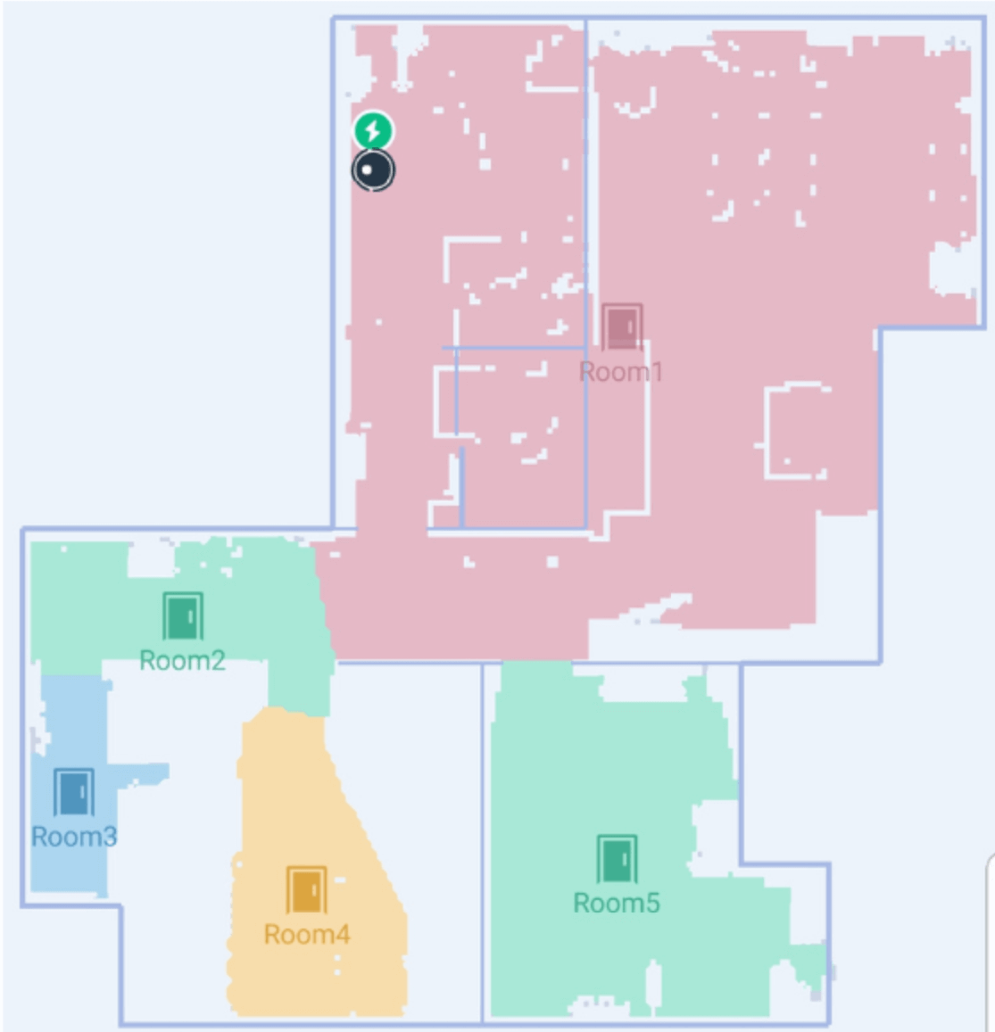 Wohnungskarte wird in der Ecovacs Home App angezeigt